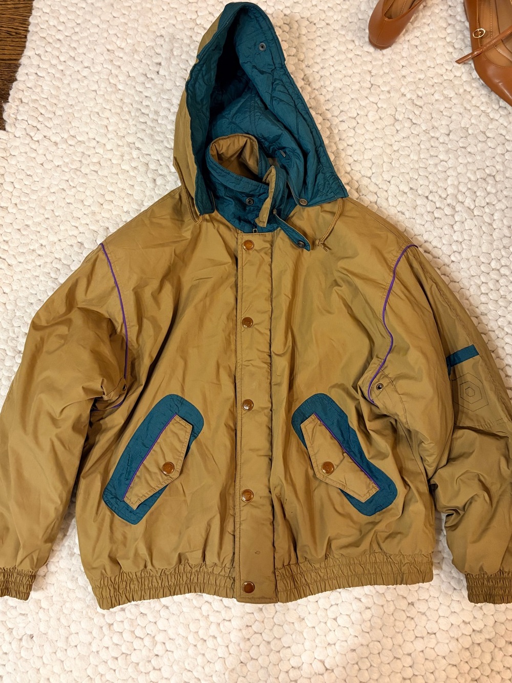Vintage 80’s or 90’s Hunters Run Men’s Hooded Insulated Jacket Pockets L